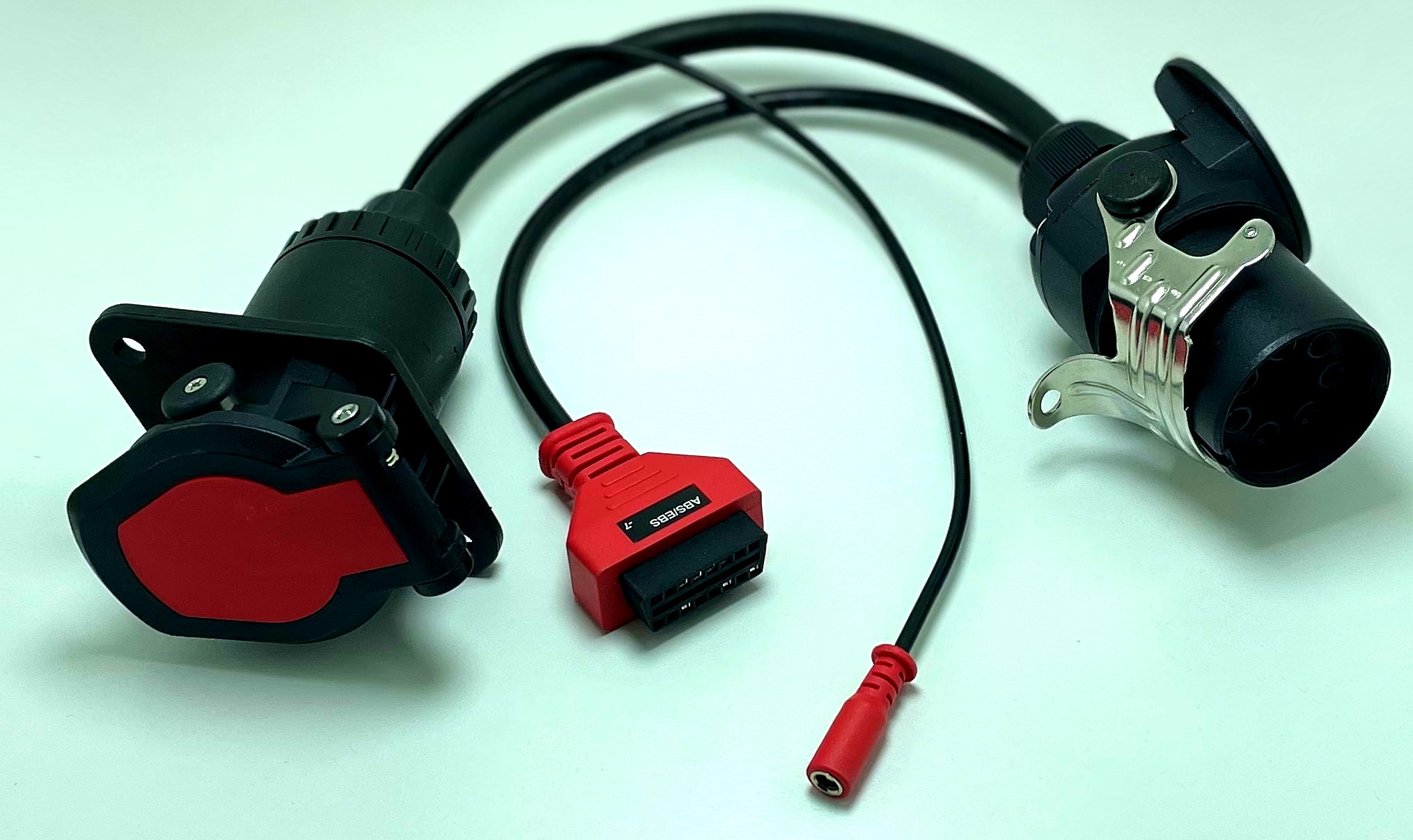 Переходник ISO 7638 OBD2 EBS ABS - ISO 7638 7 pin. Адаптер  ISO 7638 7 пин. Круглый переходник на 7 контактов ISO 7638 EBS ABS